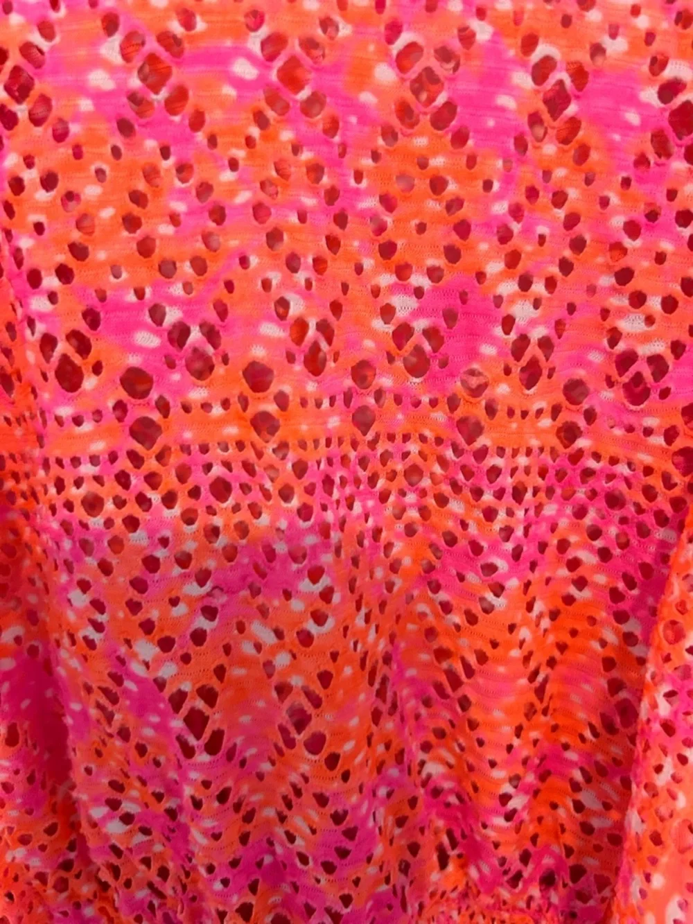 Justice Pink and Orange Girls Eyelet Swim Cover-Up. Size 8